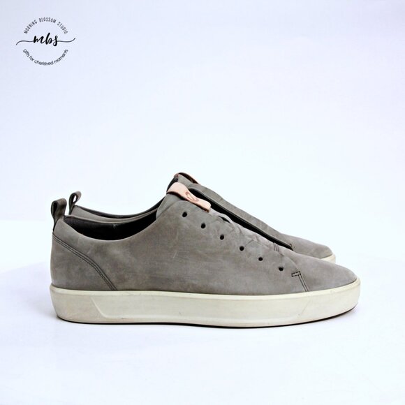 Ecco Soft 7 Lace Up Seankers Gray Men 13
